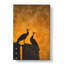 Silhouette Of Two Peacocks - Wrapped Canvas-56641706