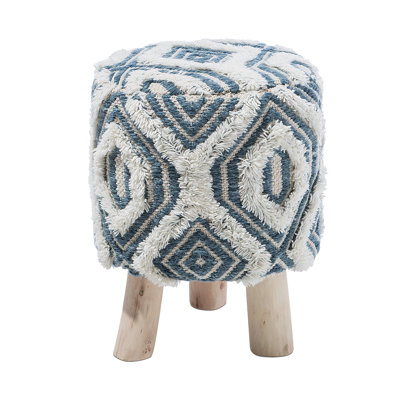 Dunkelberger 33cm Wide Round Ikat Standard Ottoman