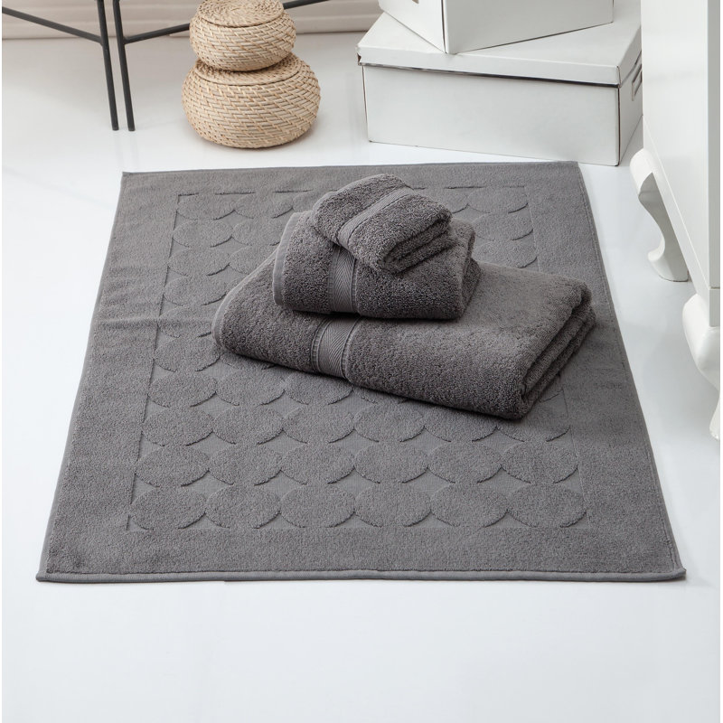 Comerford 4 Piece Turkish Cotton Towel Set, Dark Gray