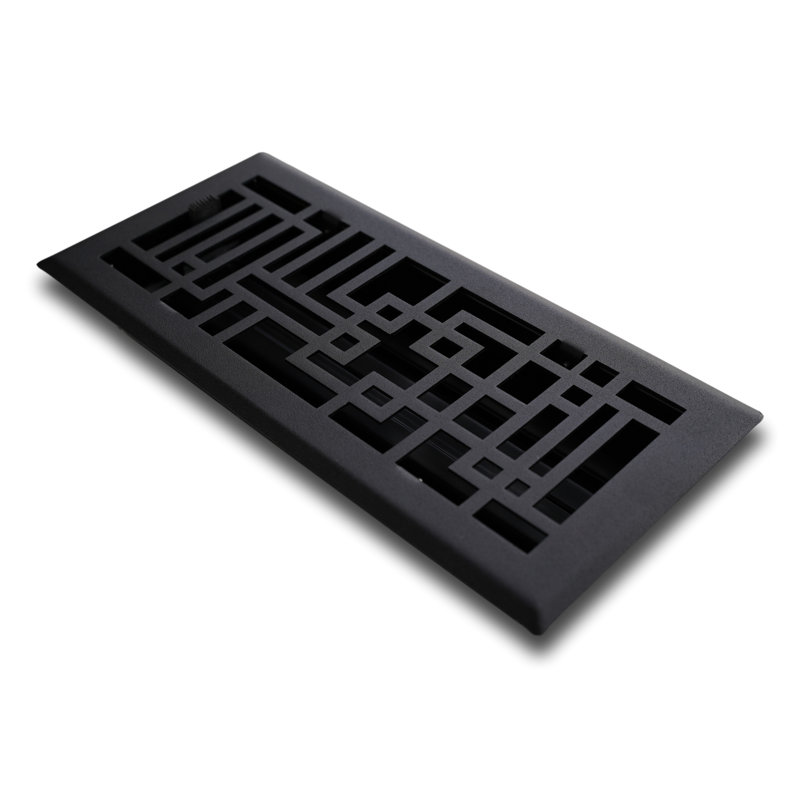Registre de fixation en métal pour plancher / mur, Nickel brossé, L 12 po x l 2 po x H 2,75 po