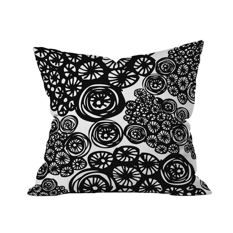 Coussin extérieur Doodles, 16 po x 16 po