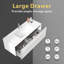 Meuble-lavabo blanc mat 48 po avec lavabo à surface solide blanc, meuble-lavabo mural flottant pour salle de bain moderne, lavabo une pièce sans drain, pré-assemblé