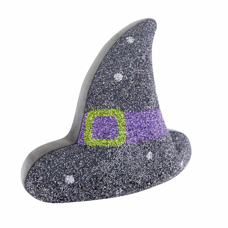 Witch Hat Shaped Rhinestone Pillow