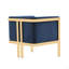 Chaise longue en velours bleu royal Paramount-1002038798