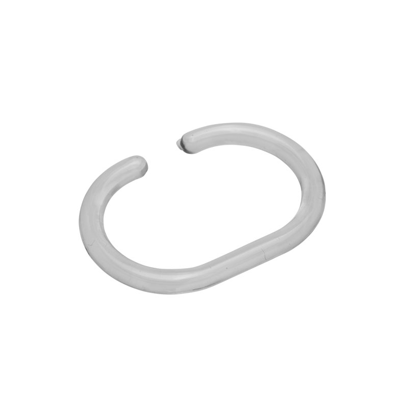 Plastic Shower Curtain Hook, Clear