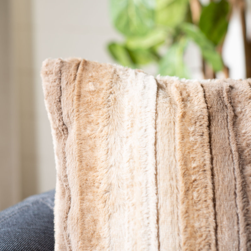 Elian Reversible Throw Pillow, Brown