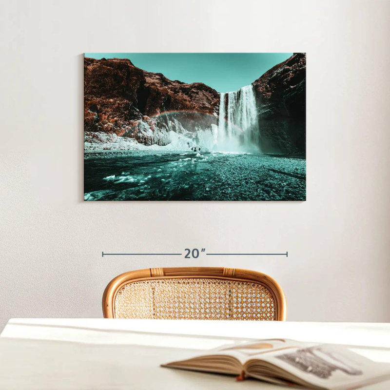 Ravi Waterfall Rainbow Retro Pop, 16" H x 24" W