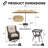 4-Person Outdoor Patio Umbrella Conversation Rattan Seating Group With 2 Coffee Table and 4 Swivel Chairs,3 Colors Available-1044866150