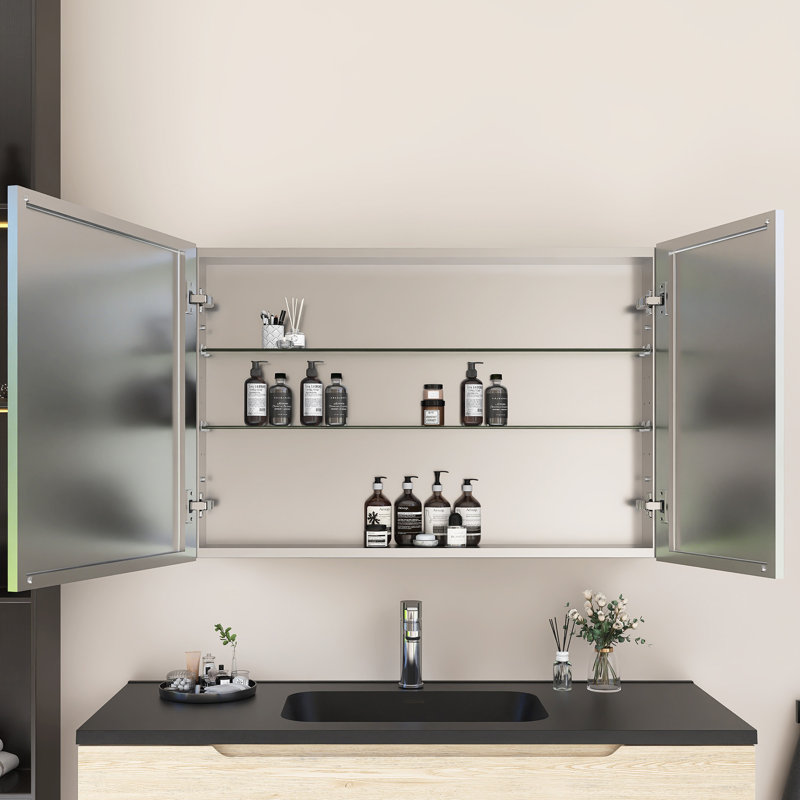 Rectangular Medicine Cabinet With Mirror, 36"