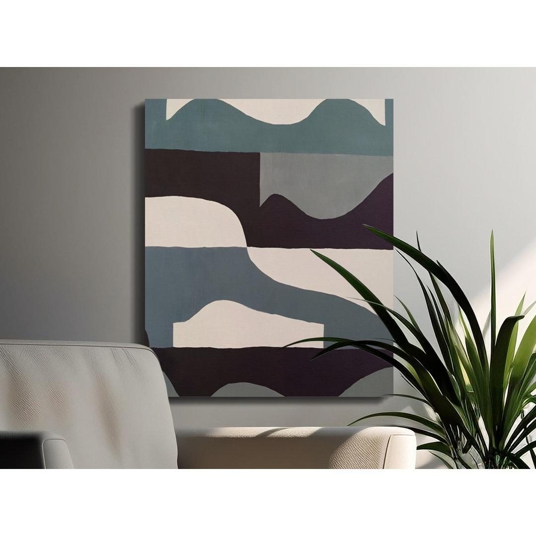 Modern Abstract Organic Shapes Canvas