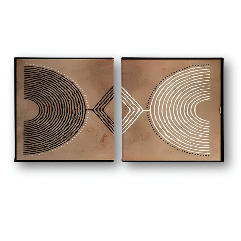 Stunning Decorative Canvas Paintings (2 Pieces), 19.7 x 19.7 Inches Each | 100% Canvas with 100% Wooden Frames | Perfect for Living Room & Bedroom Decor, Adds Elegance and Style to Any Space