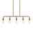 Robert Stevenson Lighting Benson - Exposed Bulb Metal 5-Light Linear Chandelier-70181193