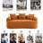 Curved Loveseat Full Compression Sponge Sofa, No-Assembly Compact Sofa For Small Spaces & Apartments, 300 Lbs Capacity-558107722
