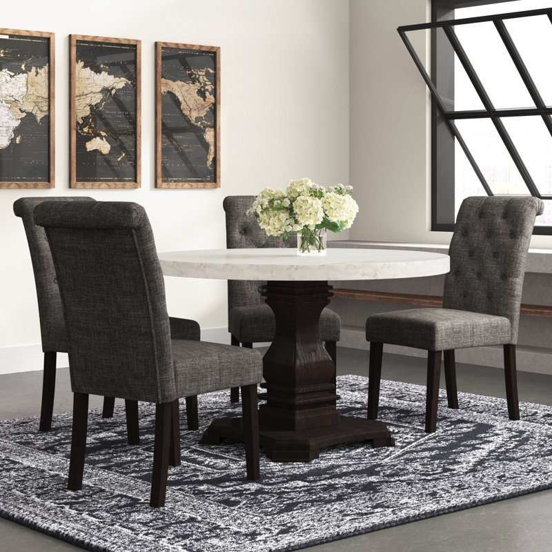 Julian 4-Person Dining Table Set, Gray