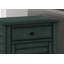 Table d'appoint, table de chevet, tiroir de rangement, bout, table d'appoint, chambre à coucher, lampe, rangement, placage bleu antique, transitionnel
