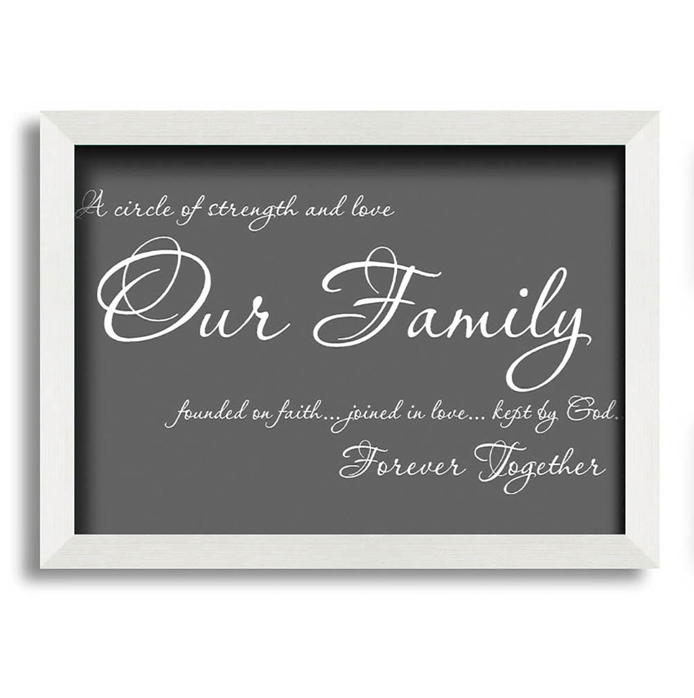 Hoyleton Family Quote Our Family Together Forever Grey Gerahmter Druck Wandkunst