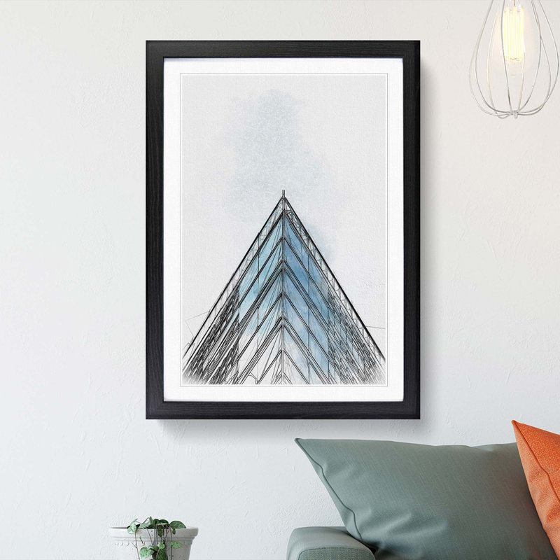 Sketching the Architecture Vol.60 - Picture Frame Drawing Print, Black Framed, 36cm H x 27cm W x 2cm D