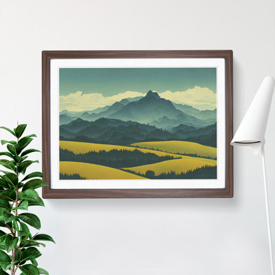 Euphoric Mountain Landscape - Framed Print