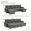 Upholstered 112 " Fabric U-Shaped Sofa Bed-2035092131