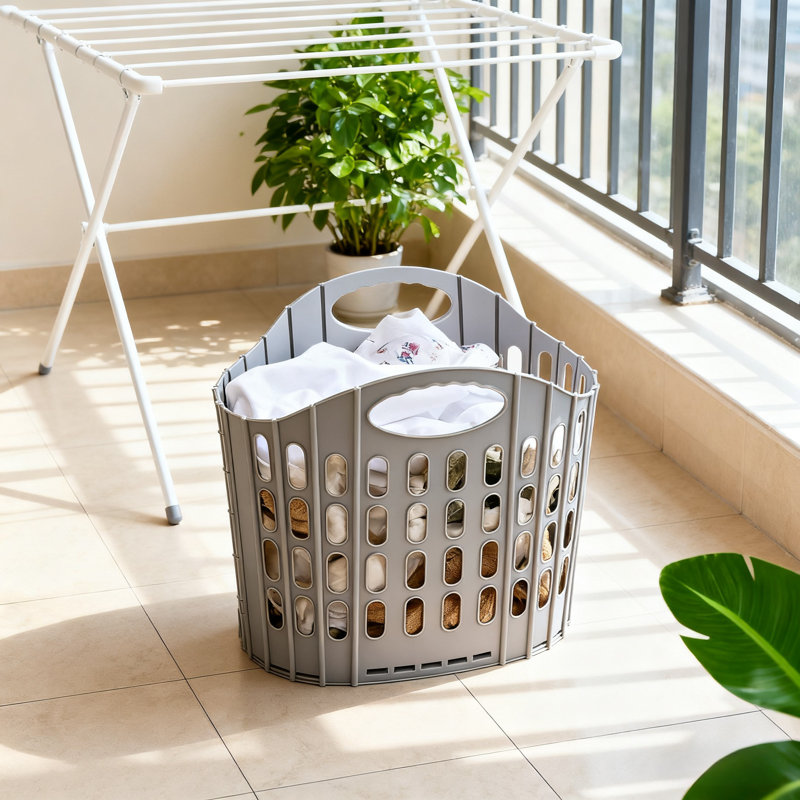 Petit panier de rangement pliable en plastique, panier à linge pliable multi-usages