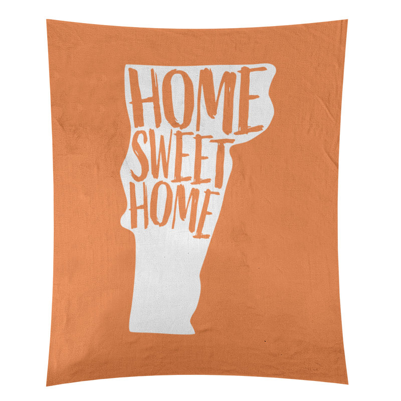 Tapisserie murale Home Sweet Vermont, H 27,5 po x l 37,5 po, Orange