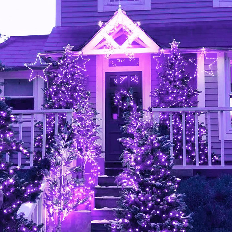 Schlitz 67.2' LED Battery Powered 200 - Bulb Rope Lights String Light, Purple