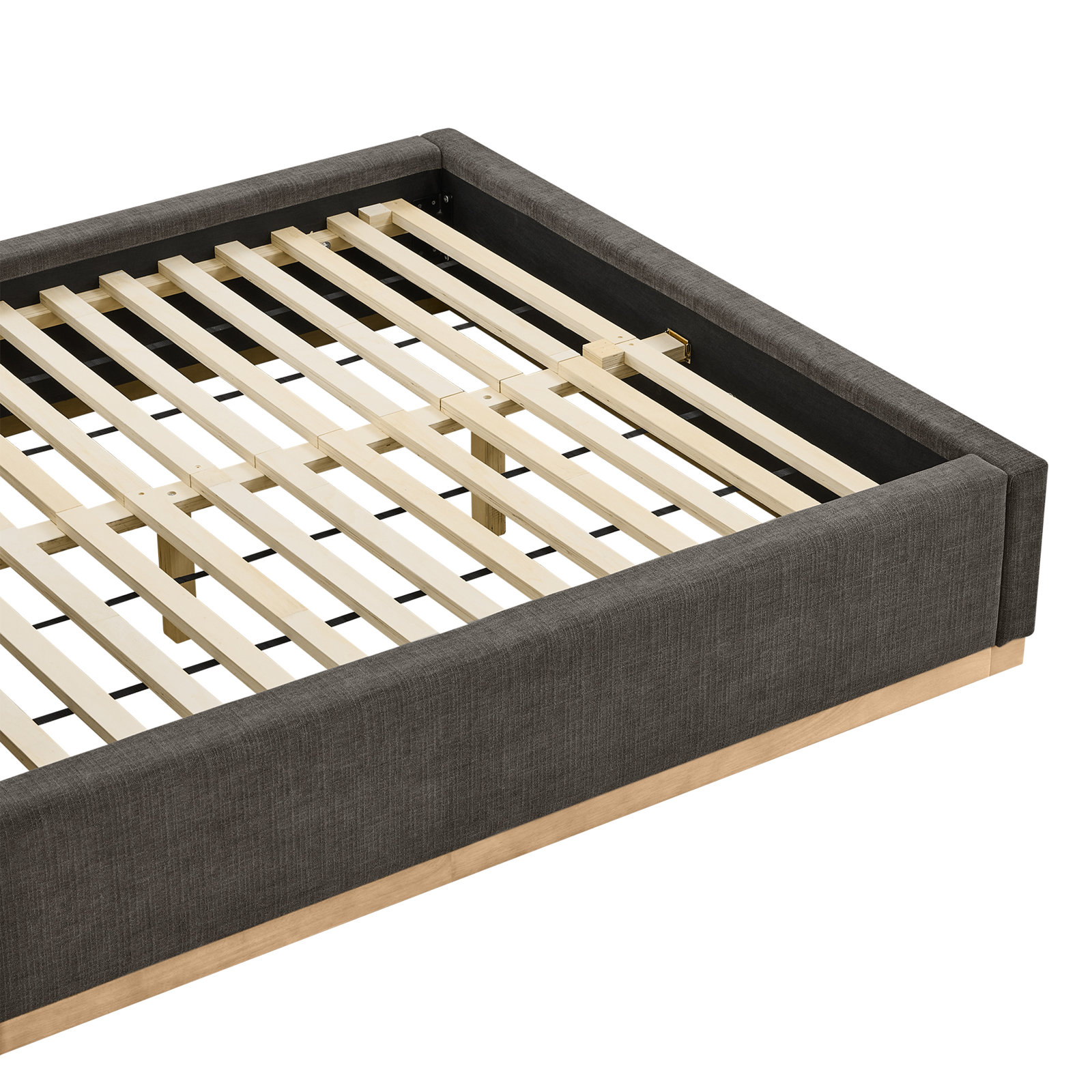Adelaide Wingback Platform Bed, Queen , Selene Stone