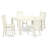 5 Piece Dinette Set for 4 Includes a Rectangle Dining Room Table with Butterfly Leaf and 4 Kitchen Dining Chairs, Linen White-228718717