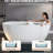 63" Freestanding Solid Surface Soaking Bathtub, Luxury, Overflow And Pop - Up Drain, Easy Installation, Modern Aesthetic For Bathroom Ambiance Upgrade Project