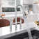 Sleek 2-Handle Bridge Kitchen Faucet with Three Function Pull-Down Sprayhead