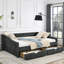 Grand lit de jour avec tiroirs, tissu de dossier rembourré en mousse rembourré de mousse confortable et respirant-300137375-300137370