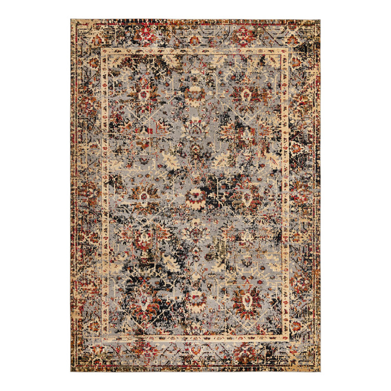 Tapis oriental bleu Alameda, Rectangle 10 pi x 14 pi 1 po
