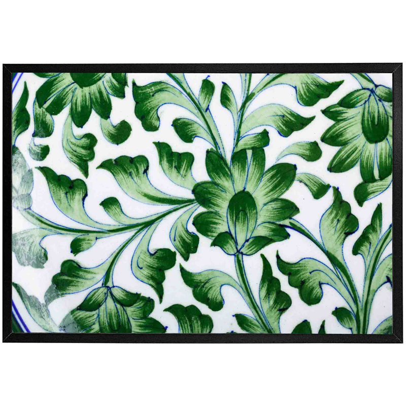Widefield Painted Pottery - 7 Piece Single Picture Frame Print, 76cm H x 114cm W x 4cm D, Black