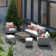 Sameko Premium All-Weather Wicker 5 - Person Patio Conversation Sets with Sunbrella® Cushions
