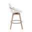 Tabouret de comptoir pivotant rembourré avec structure en bois massif et repose-pieds rond, tabouret de comptoir moderne pour la cuisine / salle à manger-160153537