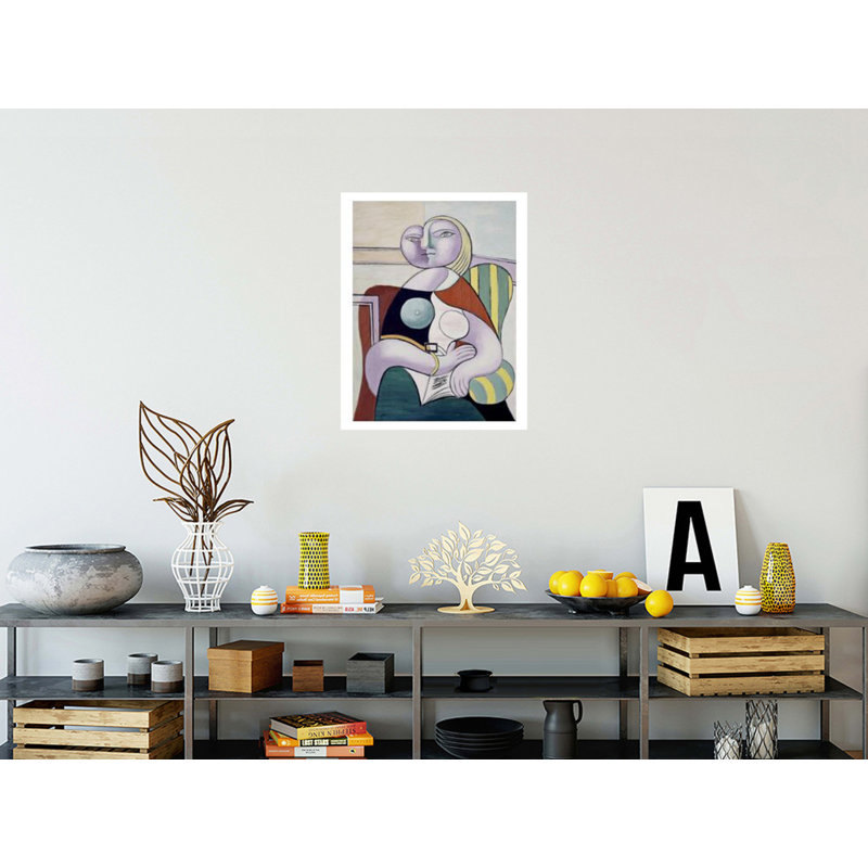 La lecture par Pablo Picasso - Estampe numérique, H 28 po x l 22 po