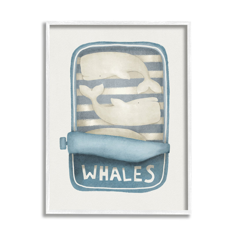 Thon Can Design Whimsical Whales Sea Life Illustration par Leah Straatsma, H 20 po x l 16 po x P 1,5 po