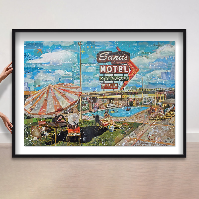 Oliver Gal Katy Hirschfeld - Motel Daze Nautical - Luxury Shadowbox Framed Wall Art, 31.5" H x 46.5" W
