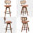 Sirine 4 Pieces Swivel Linen Counter Stool-103707231
