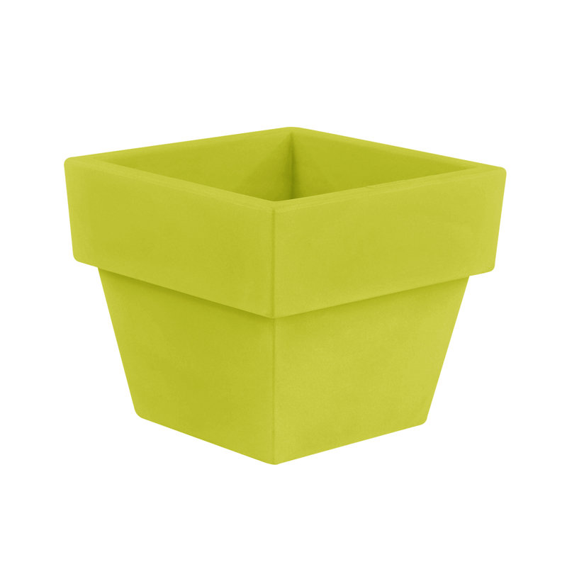 Vaso Resin Pot Planter, Ice, 10.25" H x 11.75" W x 11.75" D