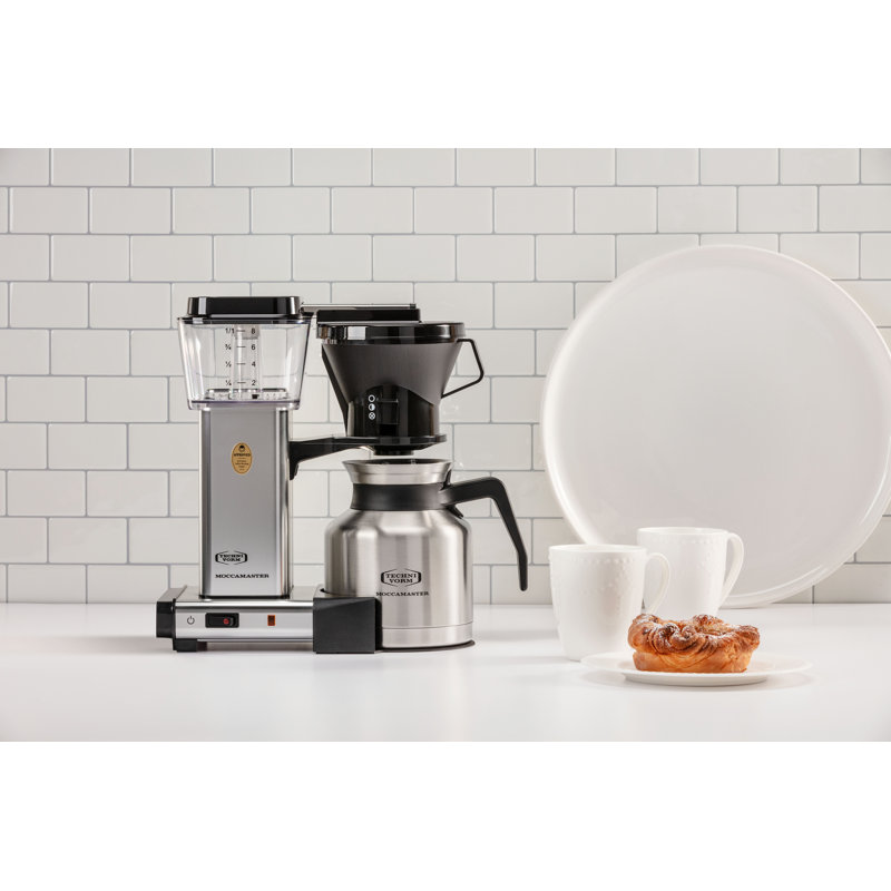 Moccamaster KBTS Coffee Brewer, 32 oz, Polished Silver