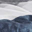 Ensemble d'édredon à rayures avec draps bleu / gris