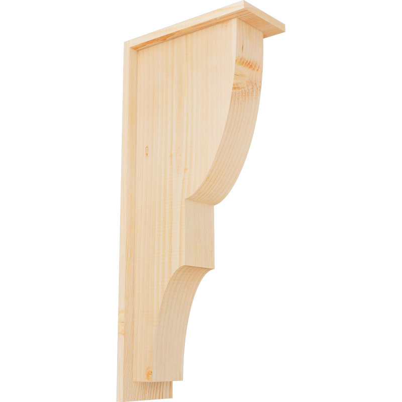 Corbeau Ridgewood avec contre-plaque, H 28 po x l 5,5 po x P 12 po, Sapin de Douglas, Lisse