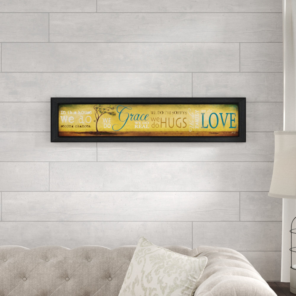 Grace And Love Framed Wall Art for Living Room, Home Wall Decor Framed Print By Marla Rae August Grove®