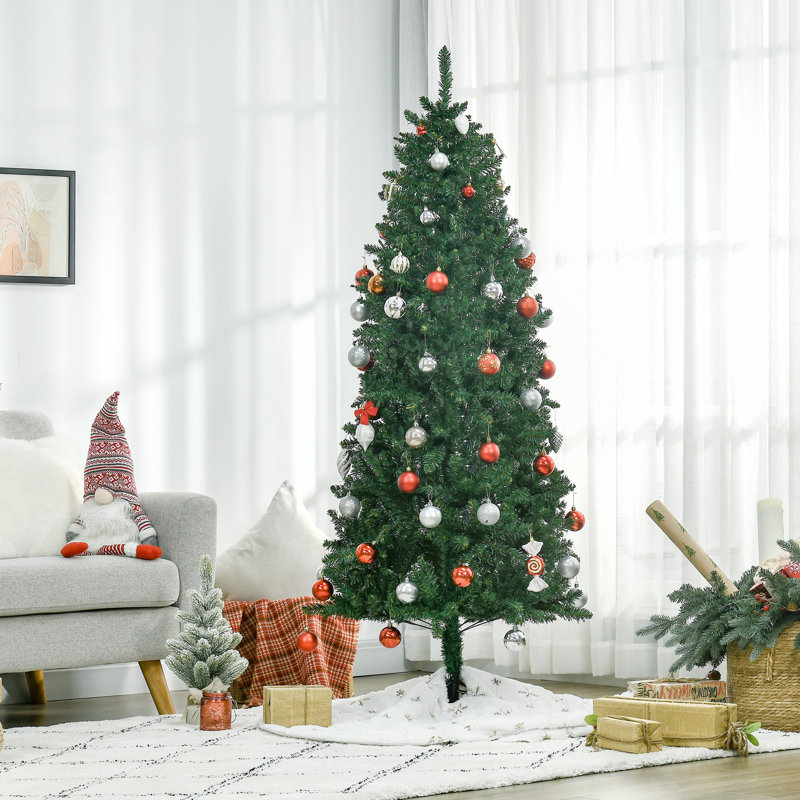 Sapin de Noël artificiel mince non éclairé 6 pi de haut