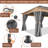12x20ft Heavy Duty Gazebo with Metal Steel Frame Sturdy Tent with Privacy Curtain and Mosquito Netting Outdoor Gazebo for Garden, Lawn, Backyard, Garage-113581763