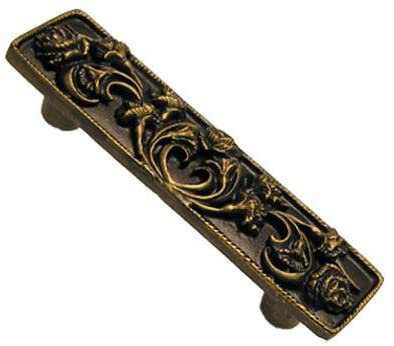 3" Carnation Solid Pewter Pull Rubbed Bronze