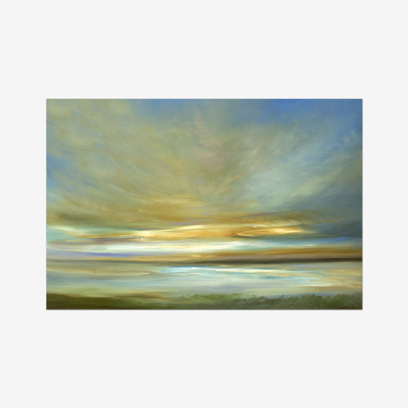 Light On The Dunes by Sheila Finch - Painting, 30cm H x 46cm W, Paper Print