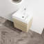 Meuble-lavabo mural avec lavabo en céramique, 2 tiroirs à fermeture en douceur-2031574575