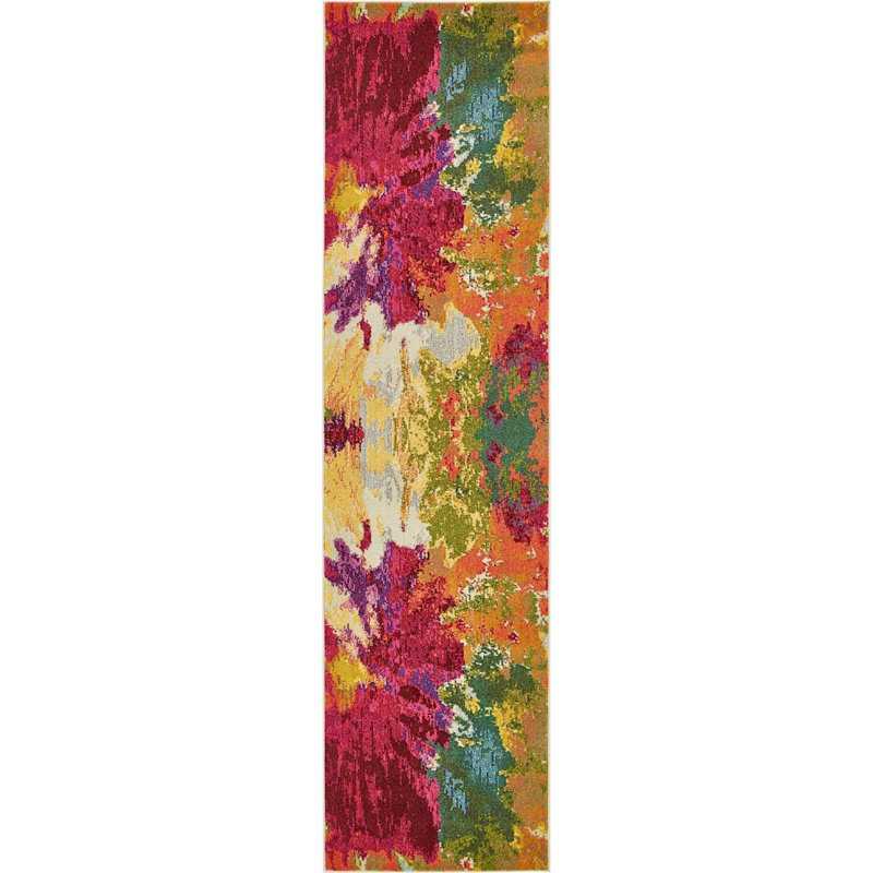 Rizer Washable Floral Indoor Rug, Runner 2'8" x 10'